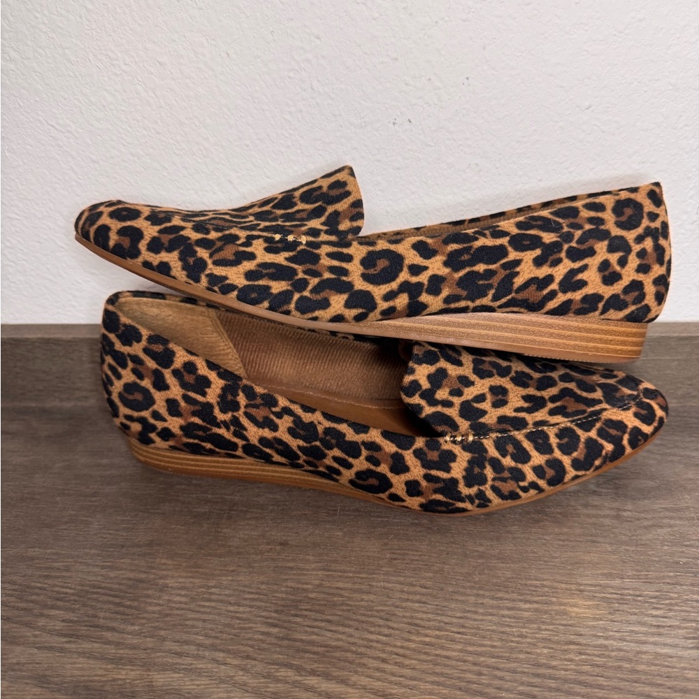 Vintage 7 Eight Leopard Print Slip-On Loafers - Brown/Black - Picture 4 of 7